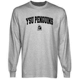  Youngstown State Penguins Ash Logo Arch Long Sleeve T 