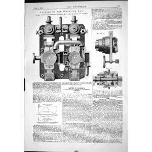  1869 ENGINES STEAM TUG ERA BERRY FRICTION CLUTCH NICHOLSON 
