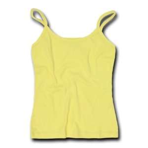  Womens BANANA YELLOW 30S Baby Rib Spag. String MEDIUM 