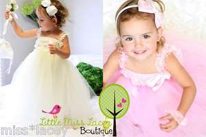   Lace Tutu Dress Flowergirl, Wedding, Sz 0000 4yr Little Miss Lacey