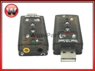 Mini 3D USB 2.0 External Sound Card 7.1 Channel Audio Adapter