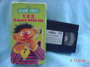 Sesame Street 123 COUNT WITH ME kids vhs 074644991932  