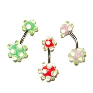  GOOSE BUMPS belly button ring in GREEN Jewelry