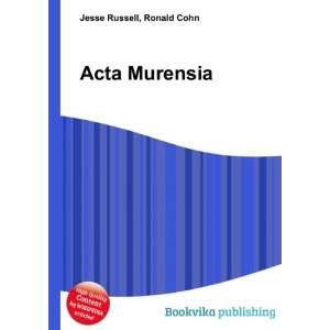  Acta Murensia Ronald Cohn Jesse Russell Books