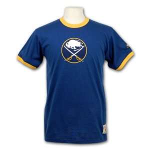  Buffalo Sabres Vintage Team Color Ringer T Shirt Sports 