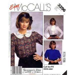 McCalls 3296 Sewing Pattern Womens Front Button Blouse Size 8   10 