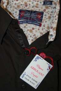 ENGLISH LAUNDRY NWT Mens Black Woven Button Down Shirt size XL  