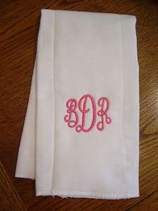 Baby Girl Personalized Cloth Diaper Burp Pad  Monogram  