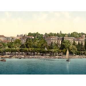  Ouchy, Hotel Beaurivage, Geneva Lake, Switzerland 1890s 