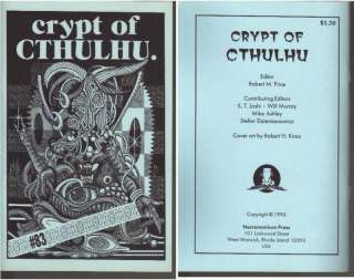 Crypt of Cthulhu #83 Necronomicon Press Robert Price  