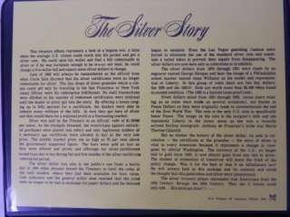 The Silver Story, Silver Certificate, Morgan & Peace Dollars, Granules 