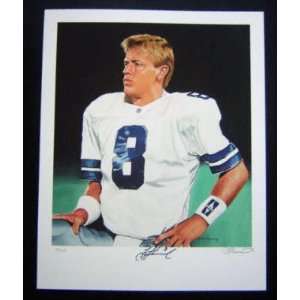  Troy Aikman Dallas Cowboys 16x20 Autographed Lithograph 