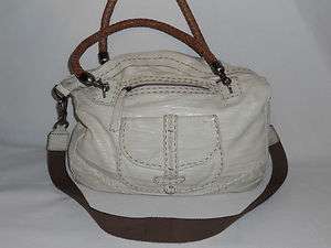 Carla Mancini Large Leather Tote Convertible Handbag Shoulder Bag 