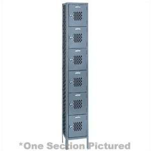  Lyon 6066 3AW All Welded Expanded Metal Locker   Six Tiers 