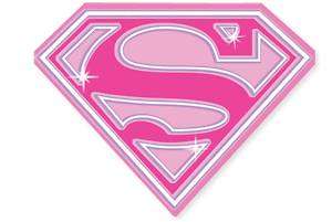 Supergirl Logo 8X10 T shirt Iron on transfer Pink  