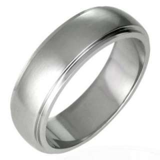 Personalized Stainless Steel Half Round Ring ZR0021  