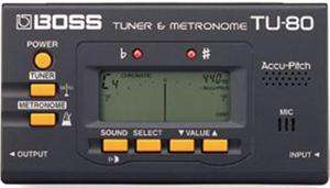 Boss TU 80 Tu80 Chromatic Tuner and Metronome  