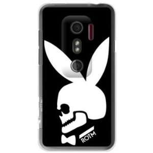  Second Skin HTC EVO 3D Print Cover Clear (Bunny bone Black 