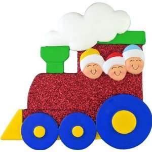  4301 Train Family  3 Head Personalized Christmas Holiday 