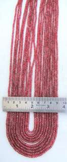 10 strand natural Spinel Ruby Gemstone Beads Necklace  