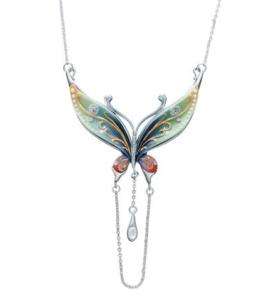Franz Porcelain J00180 Jewelry Butterfly Necklace  
