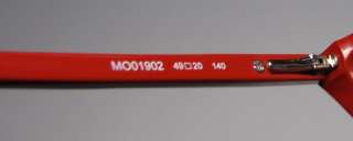NEW MOSCHINO 01902 49 20 140 RED FULL RIM EYEGLASSES/GLASSES/FRAMES 