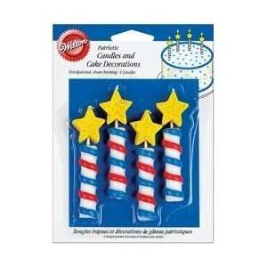   Star Candles  Set of 4 for July 4th Celebrations 