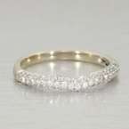 14k White Gold Diamond Pave Band Ring  