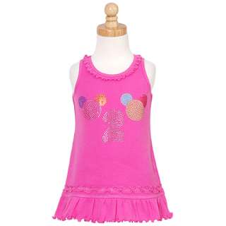 3pearlskids Pink Rhinestone Girls 2nd Birthday Dress 3T  