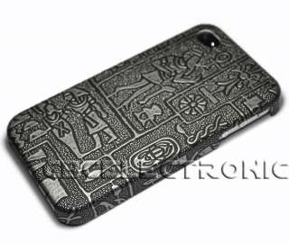 New Silver Egyptian sculpture hard case cover for iphone 4G 4S  