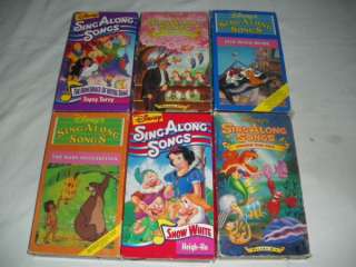 Disney Sing Along VHS tapes Fun with Music Topsy Turvy Bare 