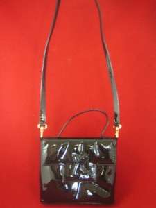 PALOMA PICASSO ITALY Black Patent Leather NEW Shoulder Evening Bag 