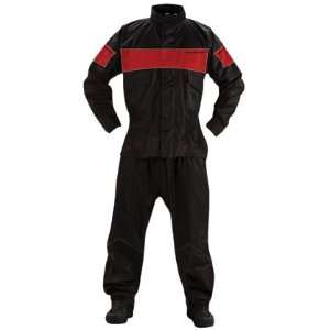   Rigg PS 1000 Pro Storm Rain Suit Black/Red XXL 2XL 407 016 Automotive
