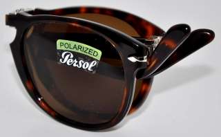 NEW PERSOL SUNGLASSES 714 24/57 HAVANA BROWN POLARIZED FOLDABLE STEVE 