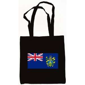  Pitcairn Islands Flag Tote Bag Black 