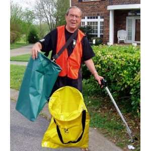   Vinyl Shoulder Trash Bag with a Strap (yellow)