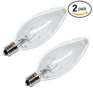 GE 48393 25 Watt Candelabra Base Blunt Tip Light Bulbs, Crystal Clear 
