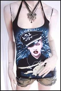 Marilyn Manson Metal Rock DIY Sexy Halter Top Shirt  