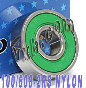 100 skateboard/inline Skate Nylon Sealed Deep Groove Radial Ball 