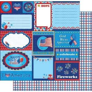   Double Sided Cardstock 12X12 July 4th Tags Arts, Crafts & Sewing