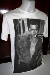 James Dean Giant Suedhead Film Movie Rock T Shirt L  