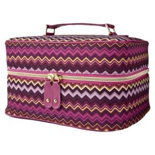   Target Purple Passione Zig Zag TRAIN CASE Make up Travel Bag  