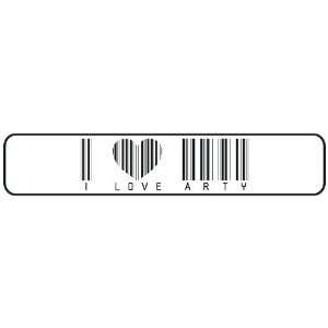   I LOVE ARTY BAR CODE  STREET SIGN