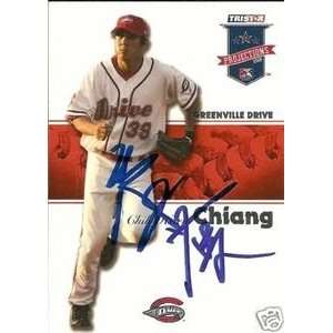   Hsien Chiang Signed 2008 Projections Card Red Sox