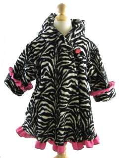 Corky and Company Girl Winter Coat Jungle Zebra  