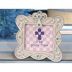  Blue Blessed Events Cross Design Photo Frame Health 