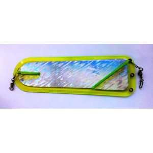  11 Fishcatcher Flasher, Chartreuse with Silver Garbage 