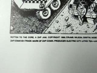 Rotten to the Core, A Zap Jam, Robert Crumb,Rare Poster  