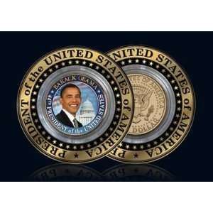 Obama Presidential Commemorative 24k Gold Plated Coin