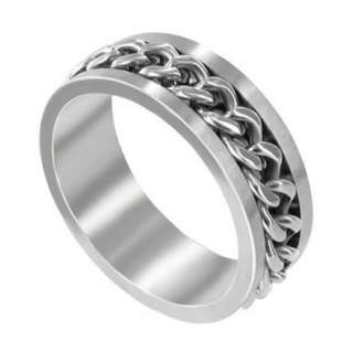 Stainless Steel Chain Link Biker Ring US Mens Size 14   18  